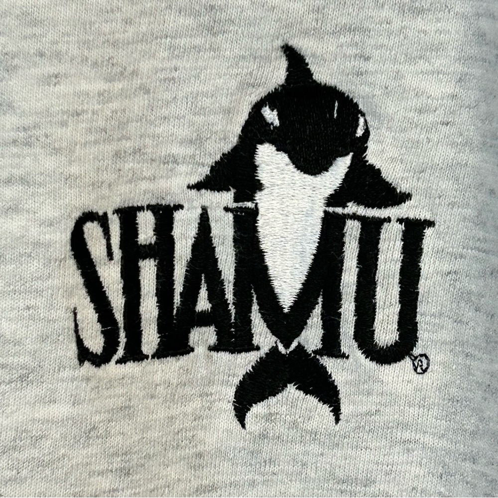 Vintage Sea World Shamu T Shirt Adult Size L Henley Embroidery Cotton Y2k 90s